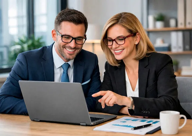 work partners, office, accounting, discussing, finance, business, laptop, chart, glasses, presentation, success, professionalism, office work, data analysis, business model, team dynamics, leadership, strategy, data-driven, optimal outcome. Testare le integrazioni con consulenti e paghe